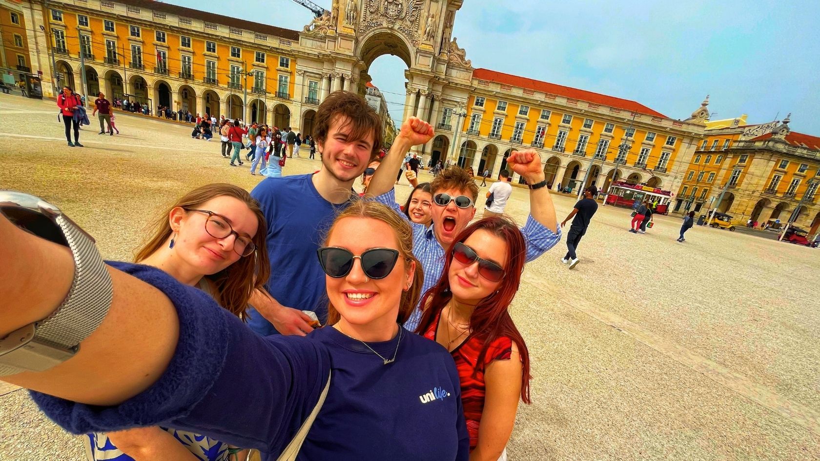 Group selfie on tour